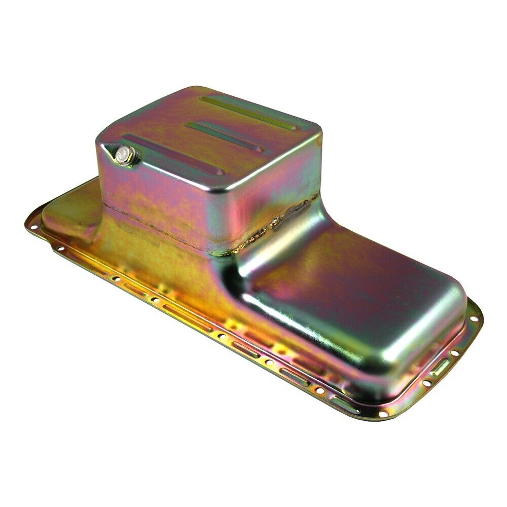 Oil Pan - Center DEEP 7 Sump, 7 Quart - Gold Irridite plated - New